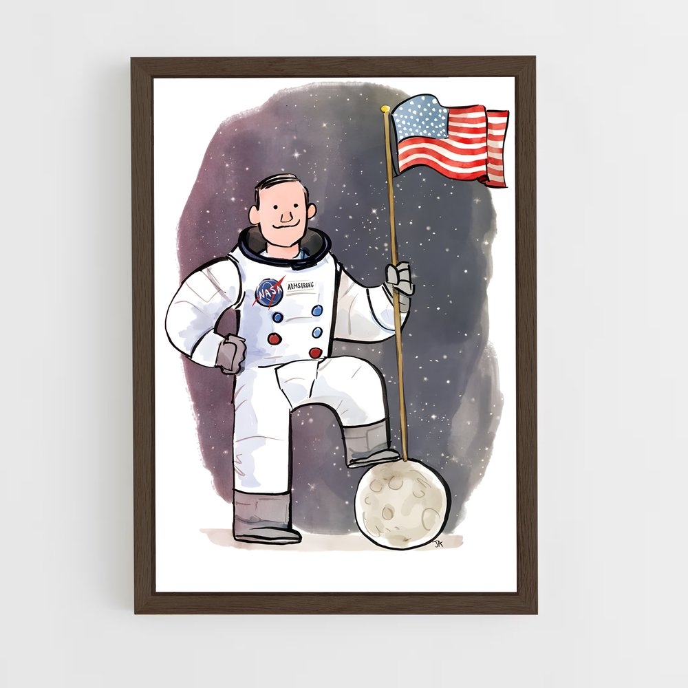 Poster Un Pas Vers L'Infini – affiche Astronautes (vue 5)
